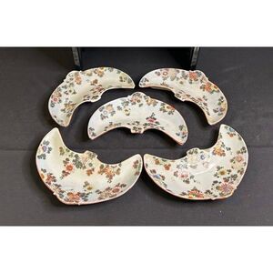 5 floral bone dishes  bone china